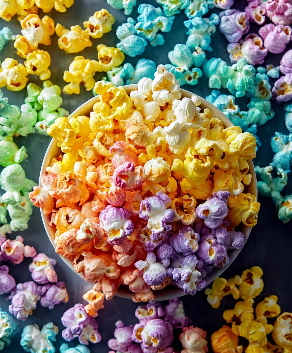 Colorful Candied Popcorn Recipe-Sweet Treat