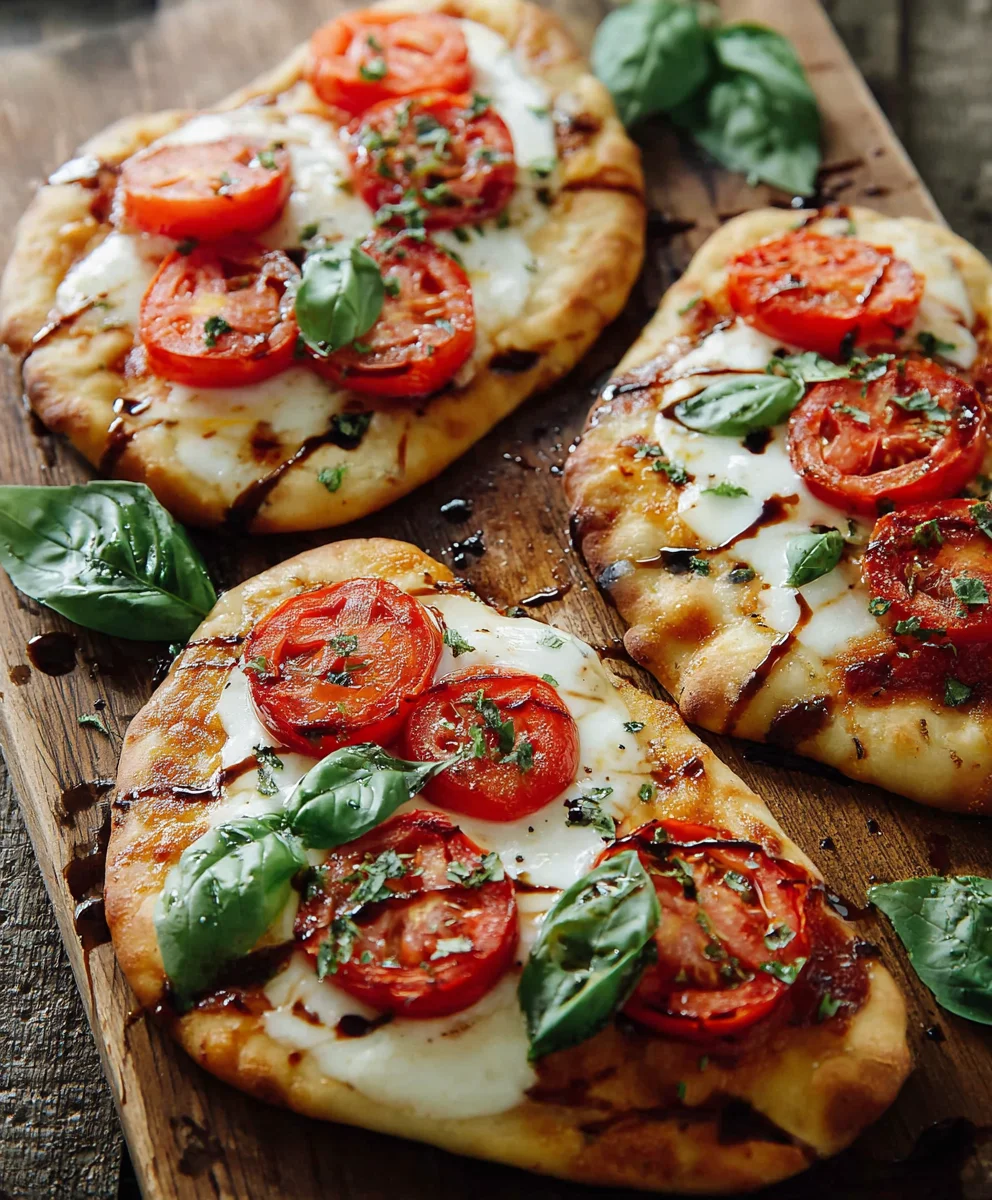 Easy Caprese Naan Pizza - Quick Dinner Idea
