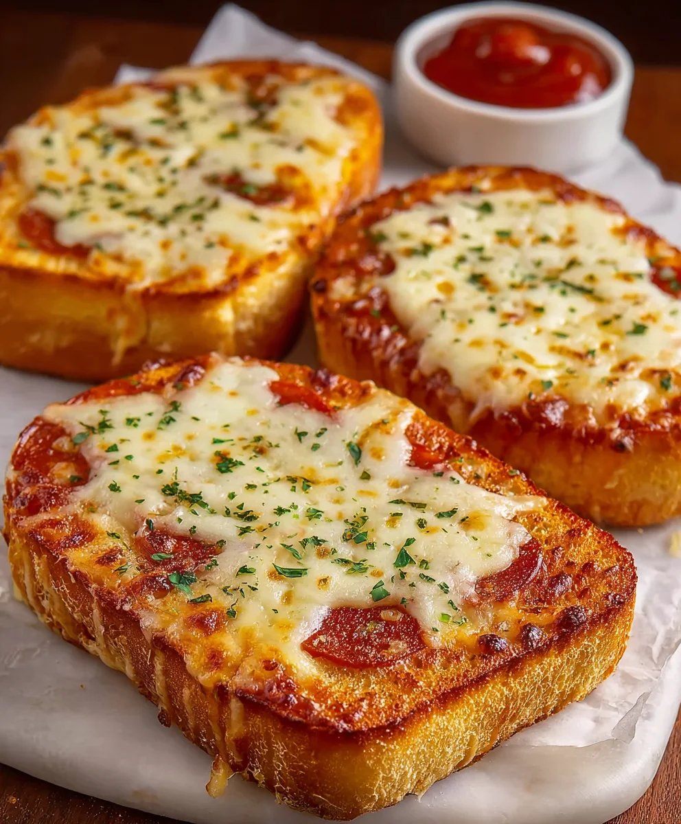 Texas Toast Garlic Bread Pizza-Easy Dinner Delight