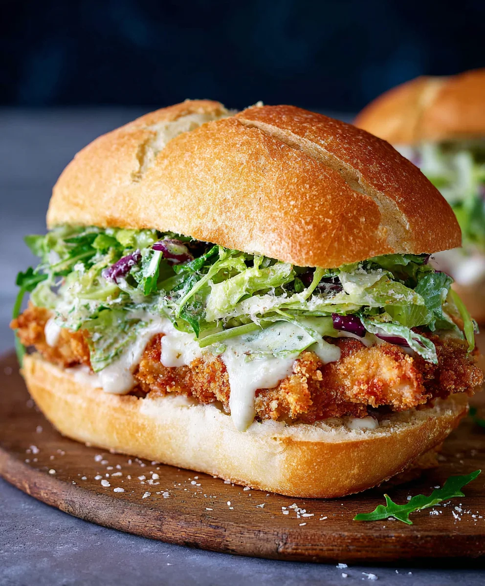 Crispy Chicken Caesar Sandwich - Easy & Delicious
