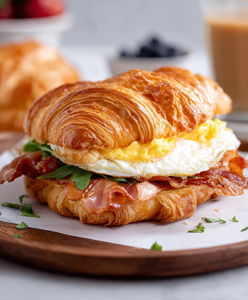 Easy Croissant Breakfast Sandwiches-Perfect Morning Meal