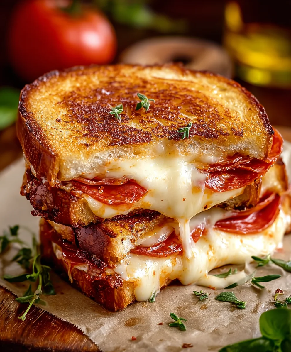 Beef Beef Pepperoni Pizza Grilled Cheese Recipe