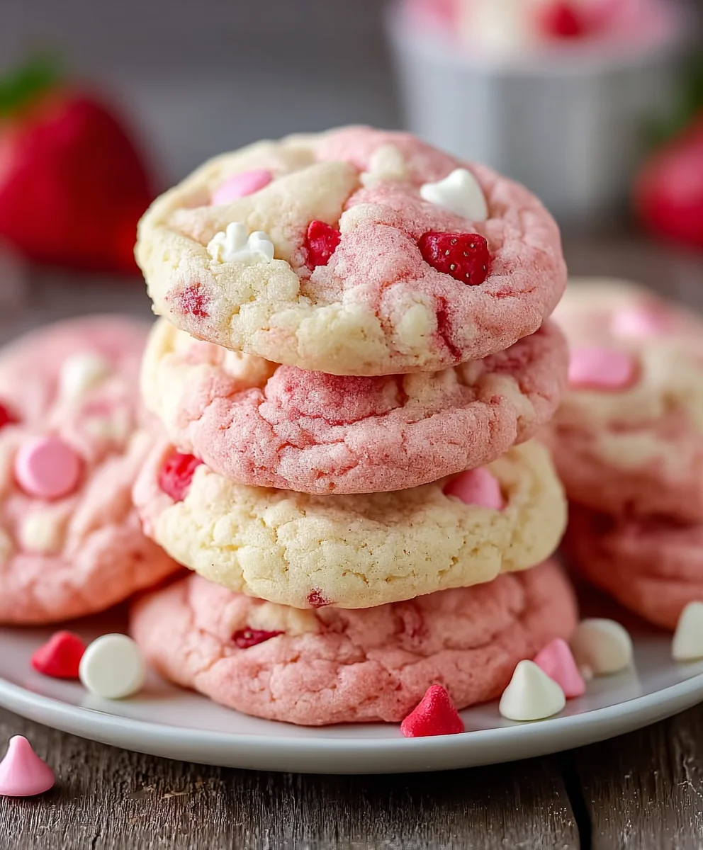 Easy Strawberry Cake Mix Cookies - Simple & Delicious