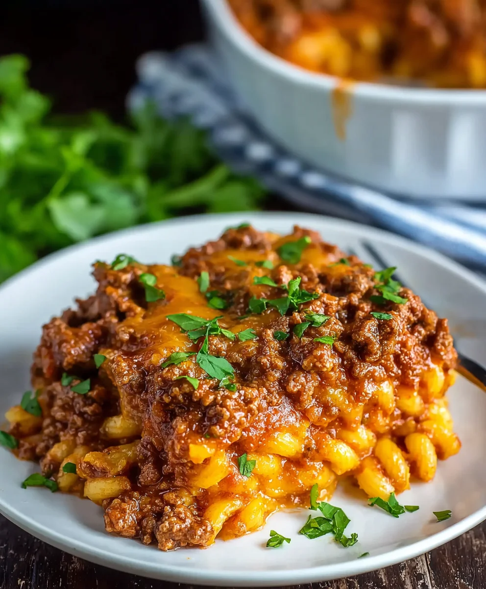 Easy Beef Sloppy Joe Casserole Recipe