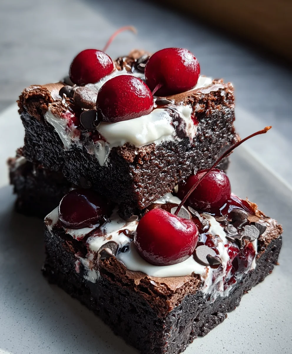 Small-Batch Black Forest Brownies-Decadent Cherry Treat