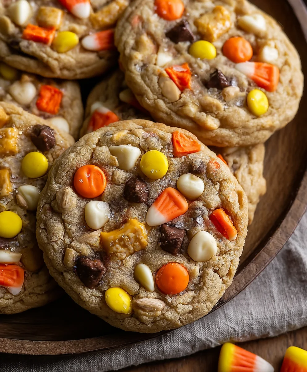 Candy Corn Trail Mix Cookies-Easy Festive Treat