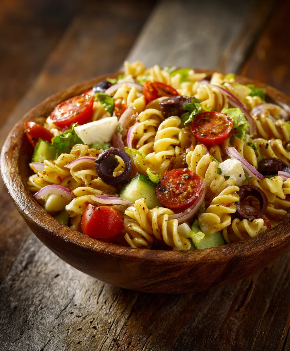 High Protein Italian Pasta Salad - Hearty & Flavorful