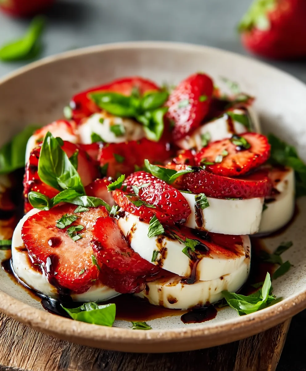 Balsamic Strawberry Caprese Salad - Fresh Twist