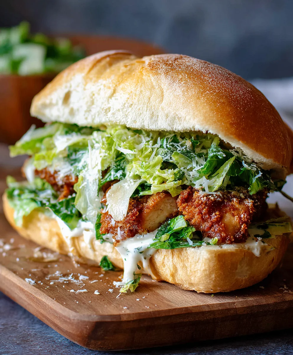 Crispy Chicken Caesar Sandwich - Easy & Delicious