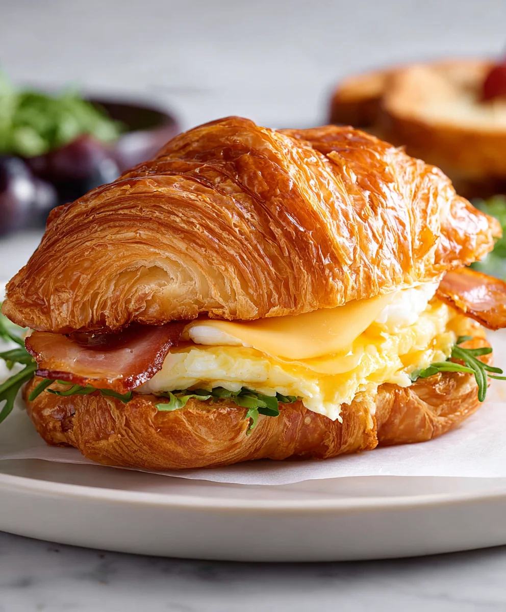 Easy Croissant Breakfast Sandwiches-Perfect Morning Meal