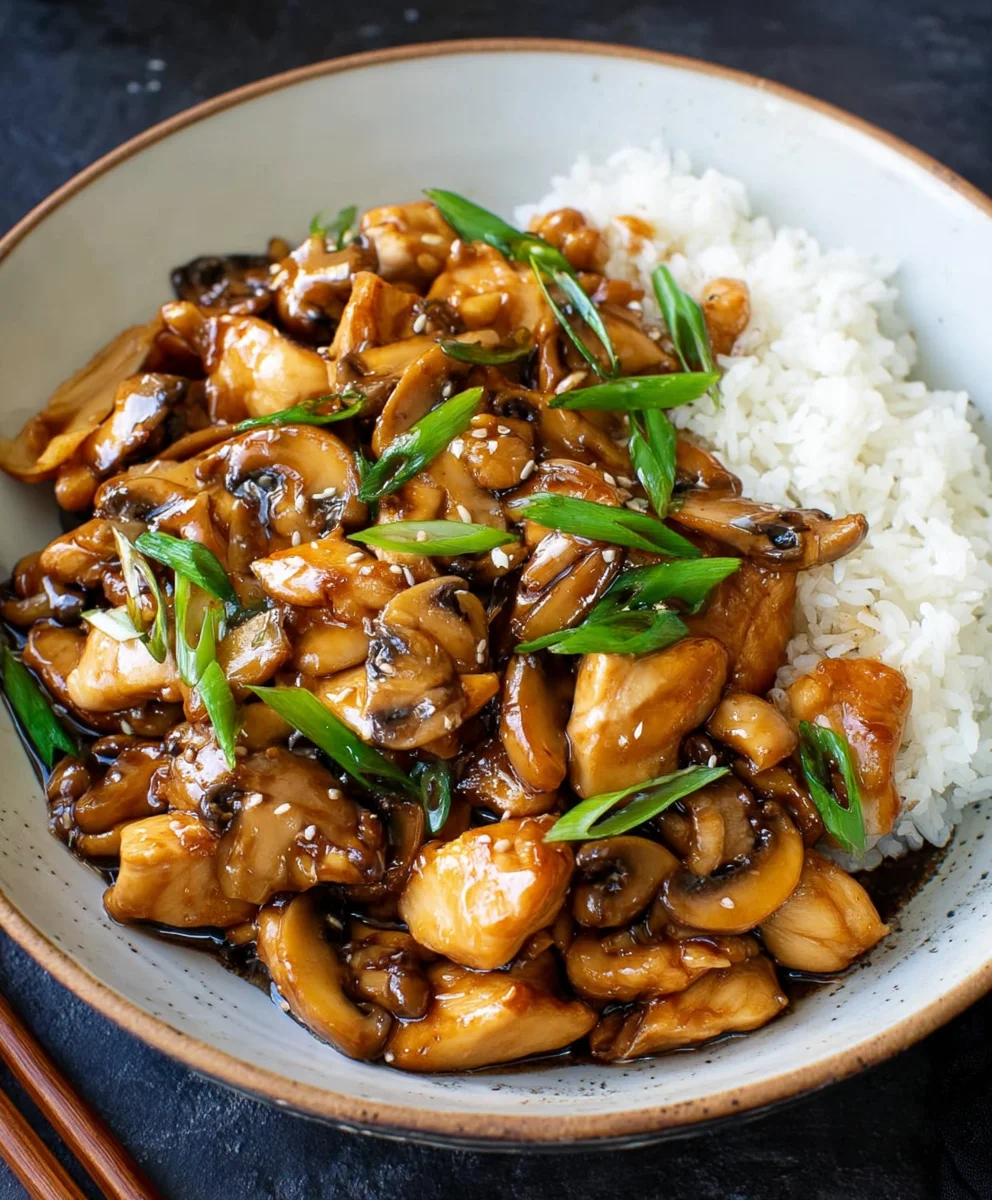 Easy Chinese Chicken Mushroom Stir-Fry - Takeout Style