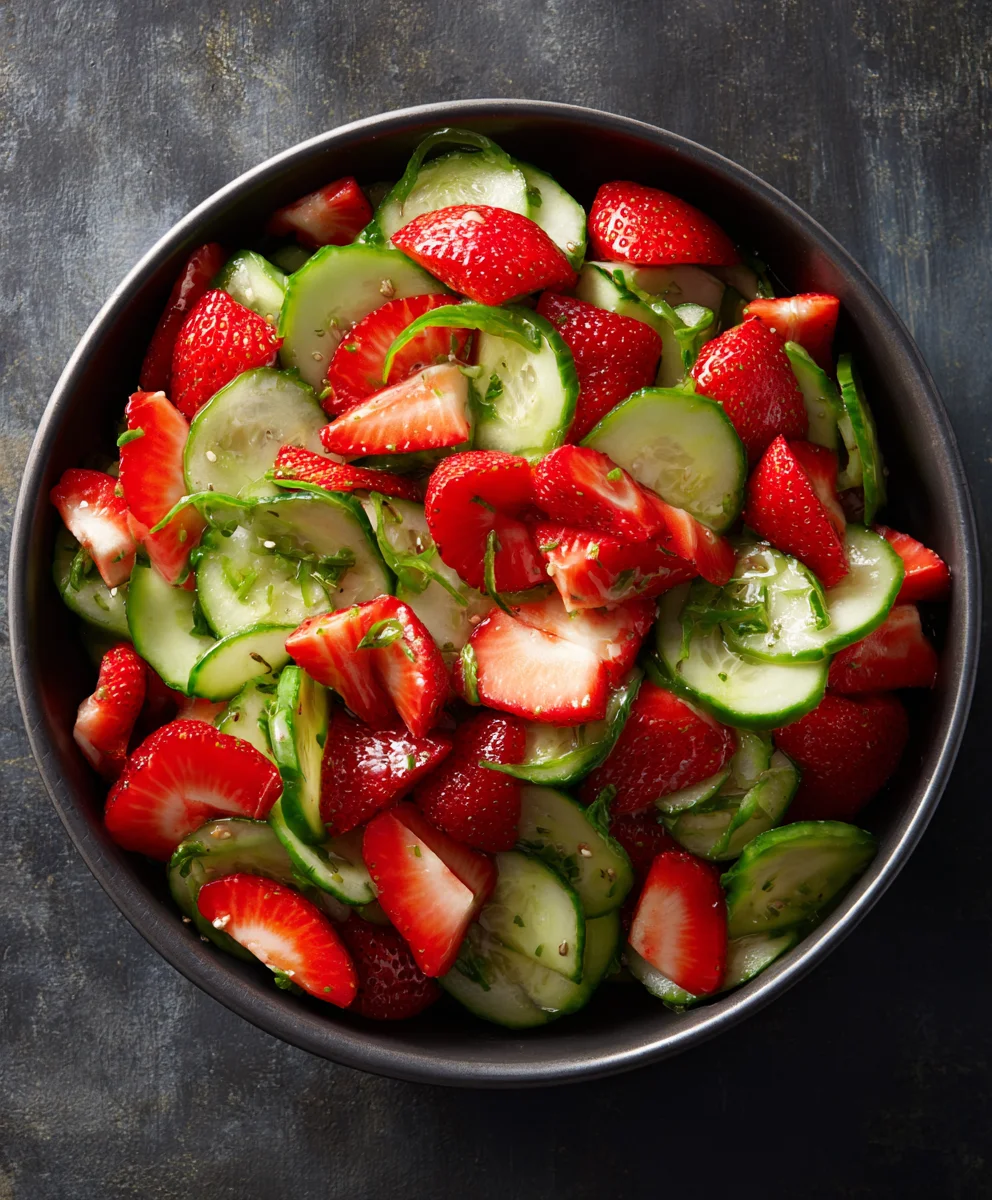 Refreshing Cucumber Strawberry Salad - Easy & Delicious