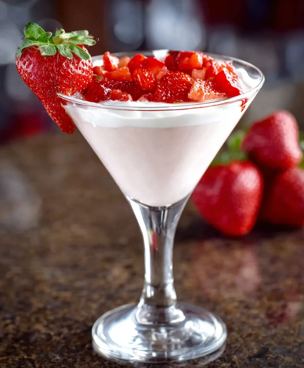 Strawberry Shortcake Martini Cocktail- Sweet Treat