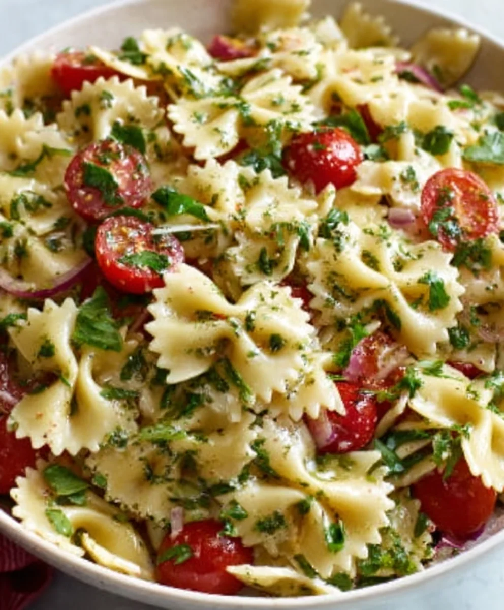 Easy Bow Tie Pasta Salad Recipe-Quick & Delicious