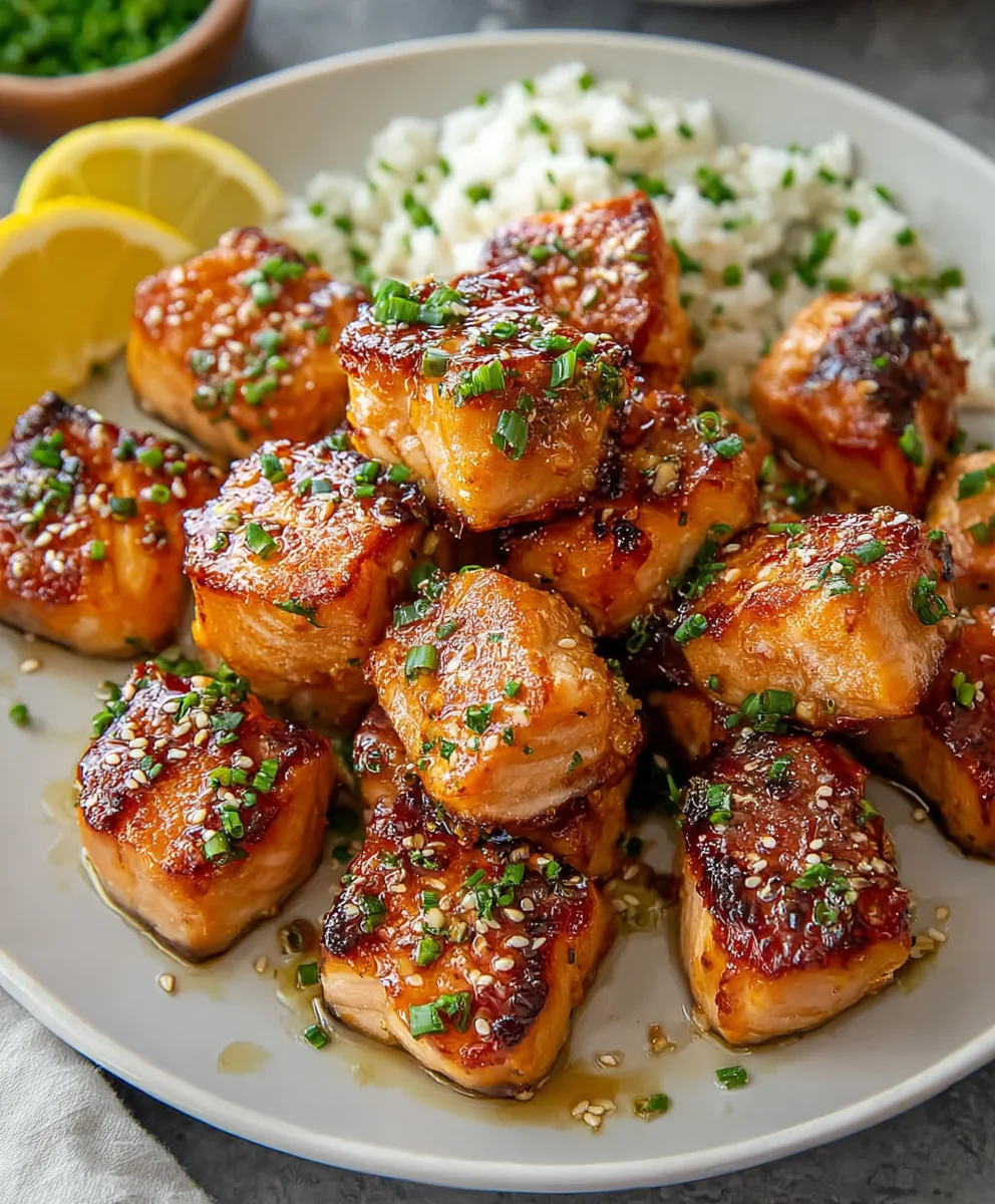 Quick Honey Garlic Salmon Bites - Easy Dinner Idea