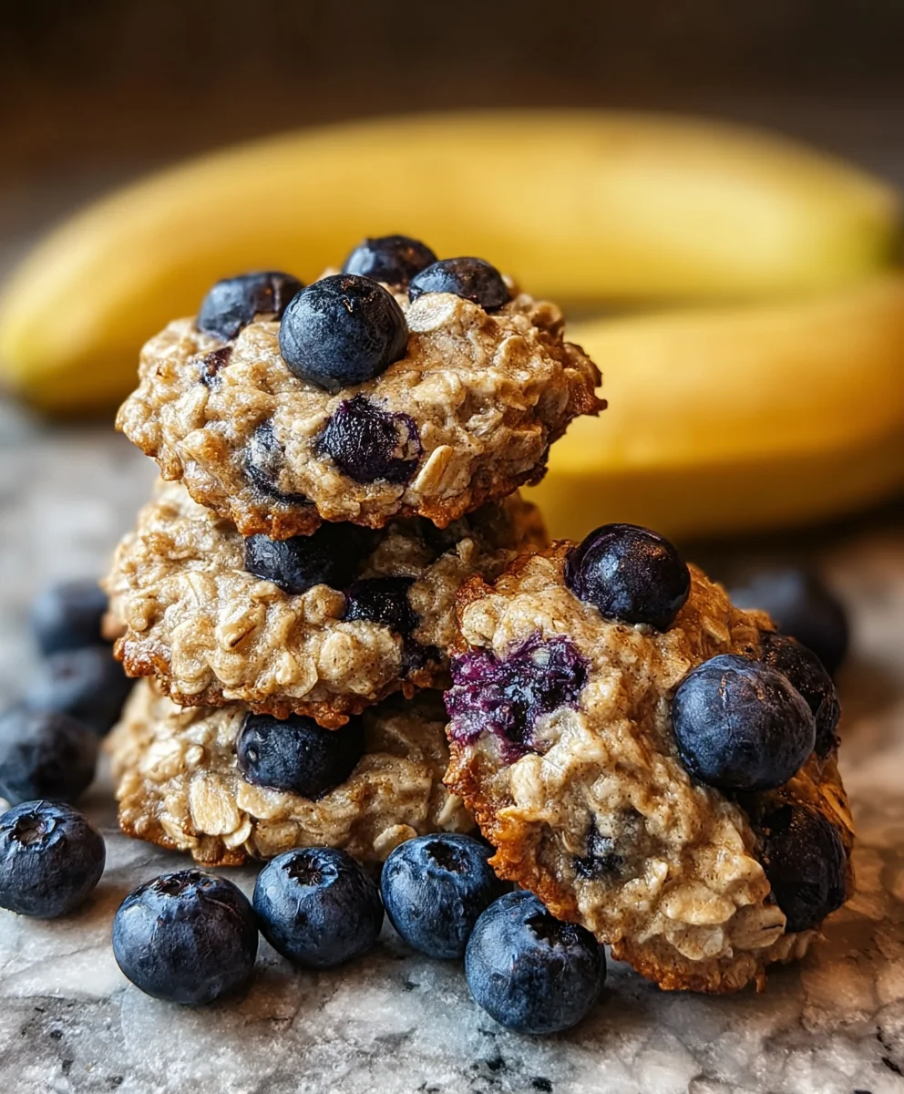Banana Blueberry Breakfast Cookies - Easy Healthy Treat