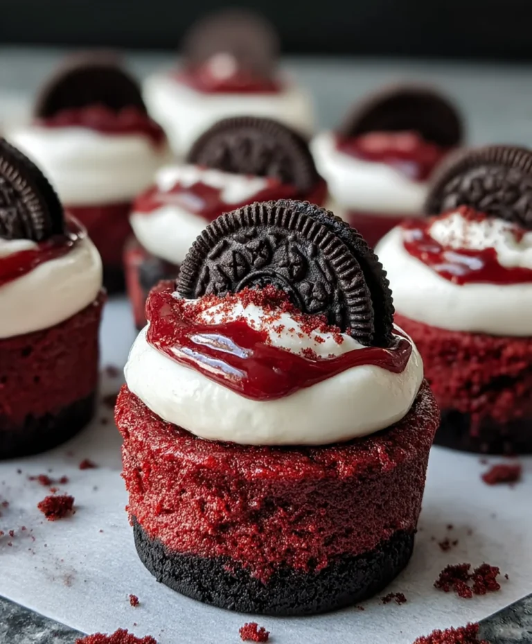 Mini Red Velvet Oreo Cheesecakes-Decadent Treats