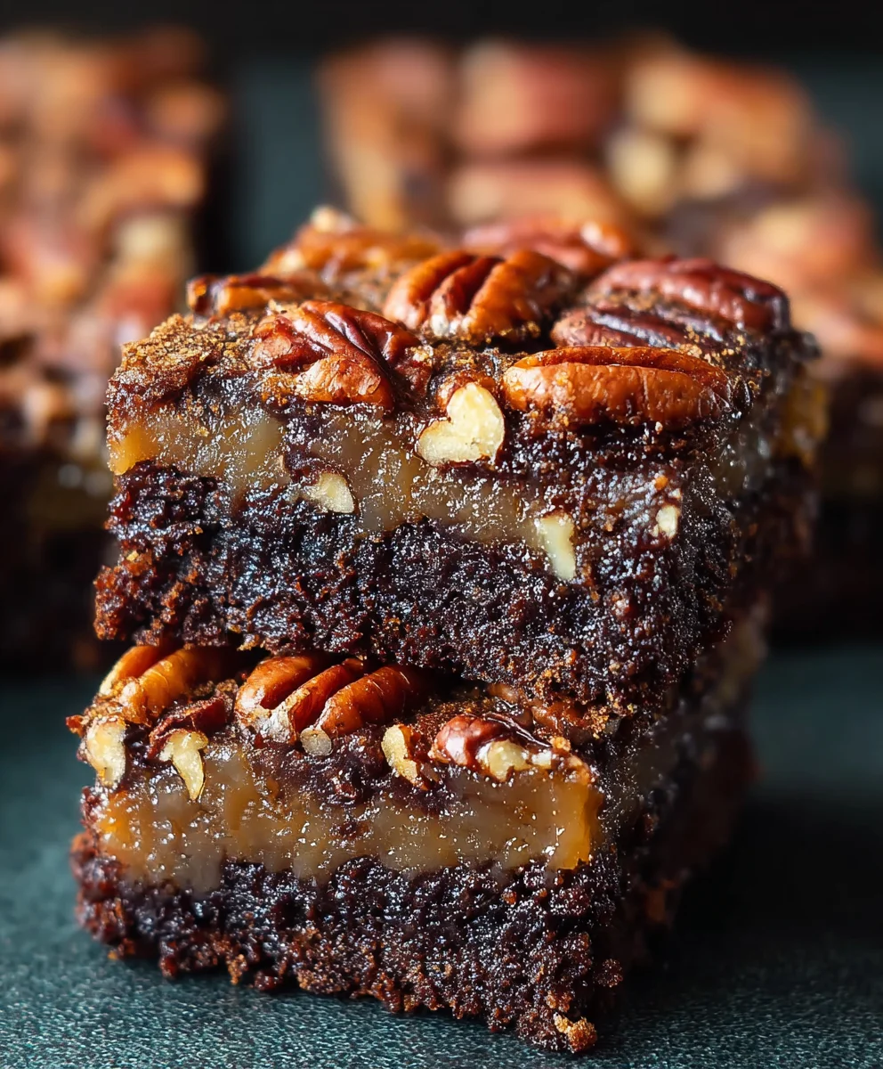 Decadent Pecan Pie Brownies-Best Dessert Ever