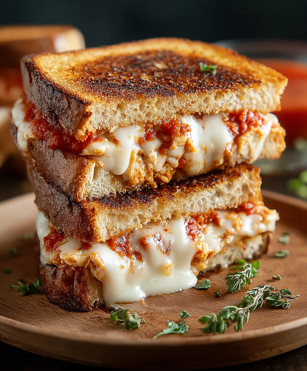 Lazy Chicken Parmesan Grilled Cheese Recipe