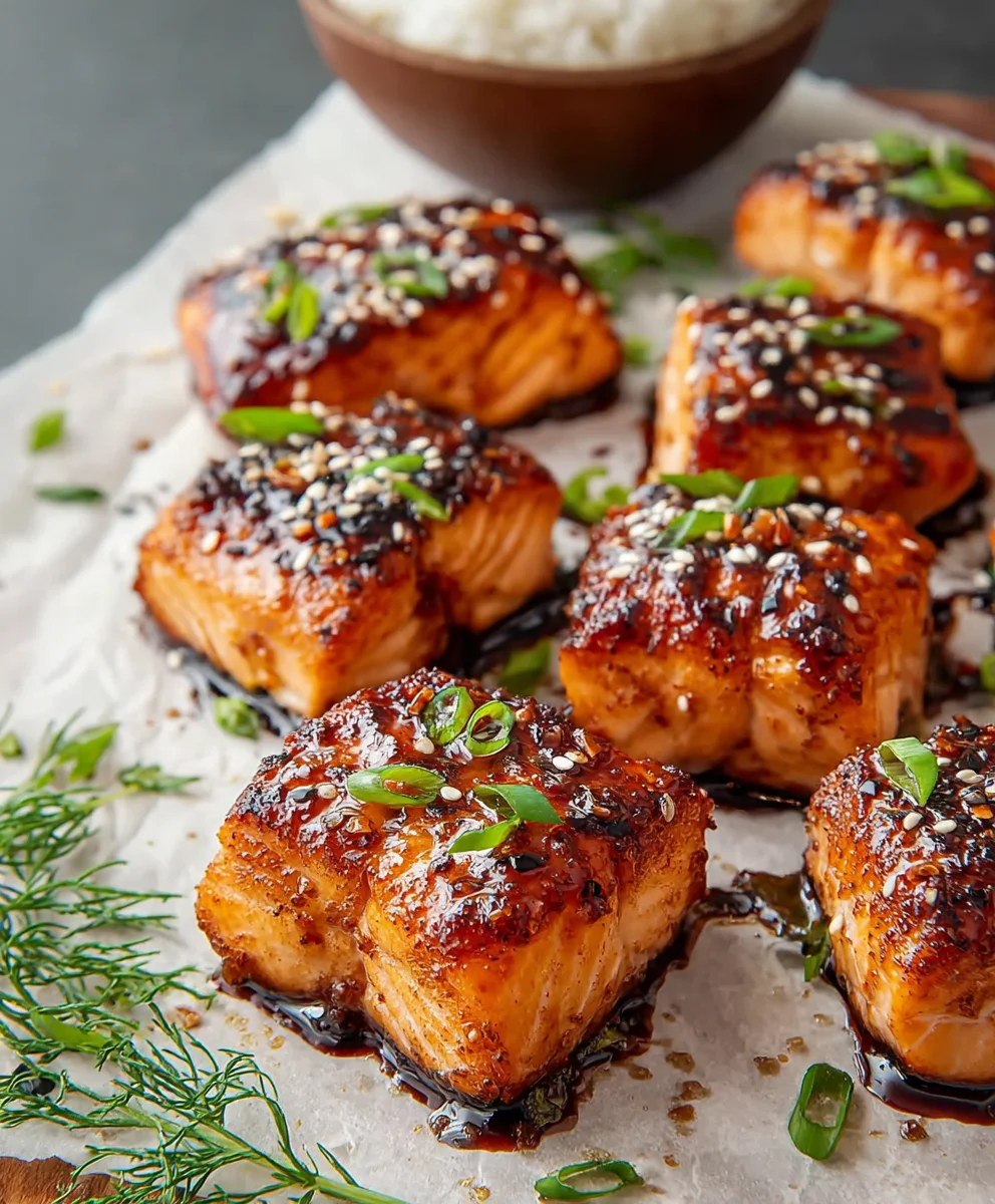Quick Honey Garlic Salmon Bites - Easy Dinner Idea