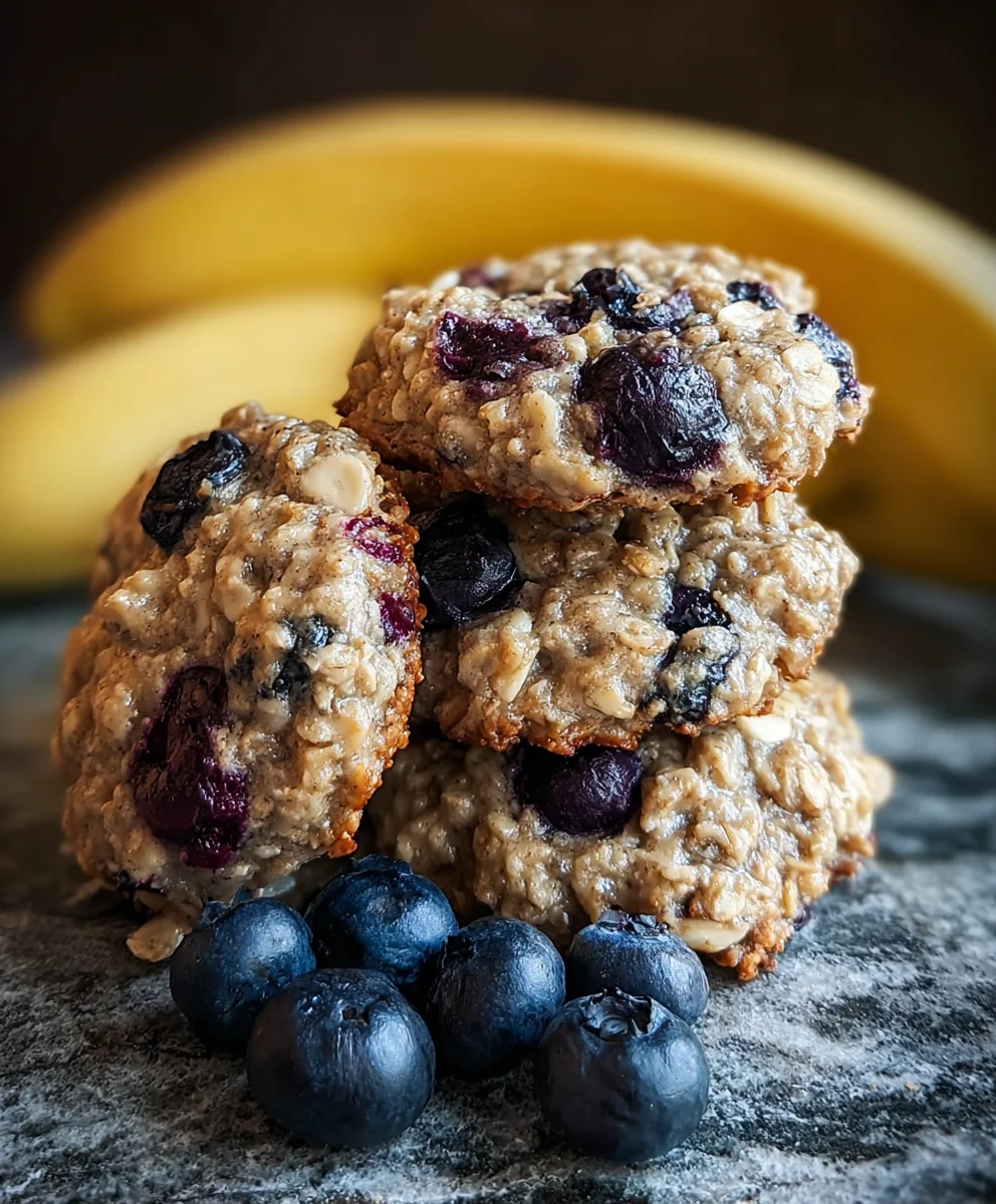 Banana Blueberry Breakfast Cookies - Easy Healthy Treat