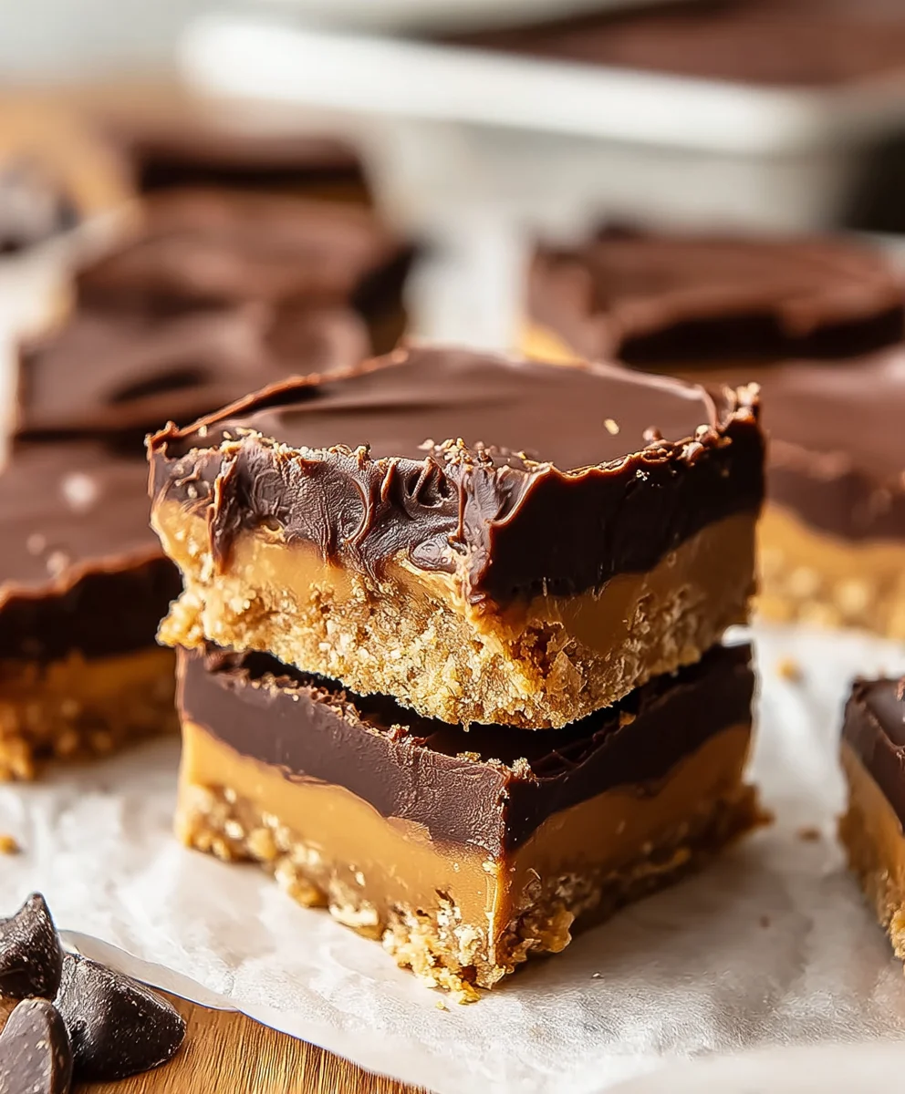 Decadent Chocolate Peanut Butter Bars-Easy No-Bake Treat