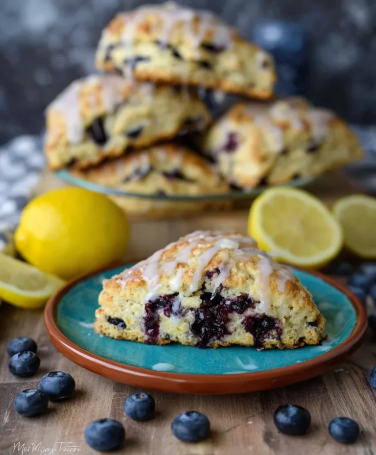 Sourdough Blueberry Lemon Scones-Discard Recipe