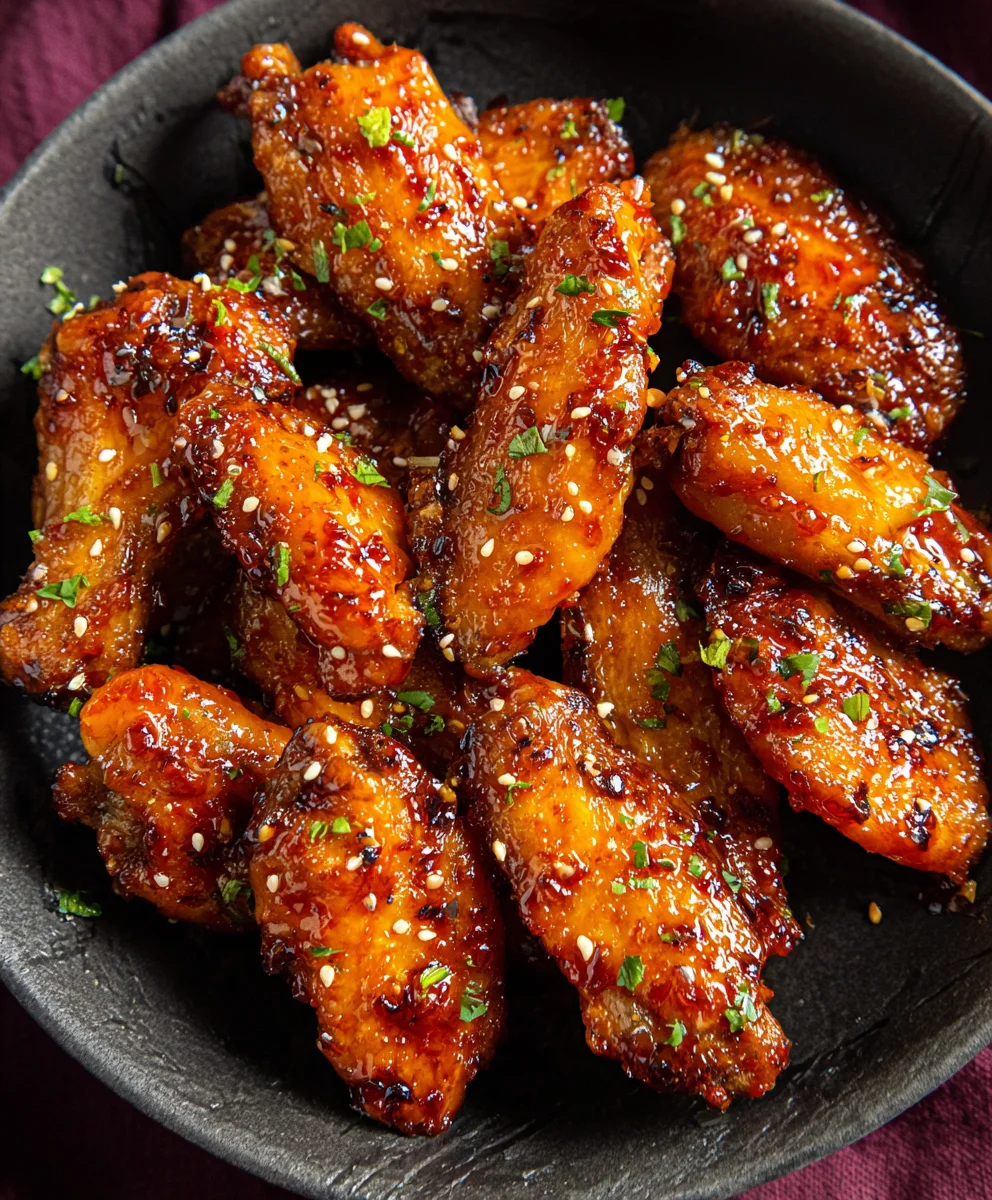 Easy Honey Garlic Chicken Wings-Sweet & Savory Flavor