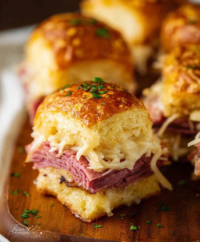 Easy Reuben Sliders- Savory Beef & Swiss Bites
