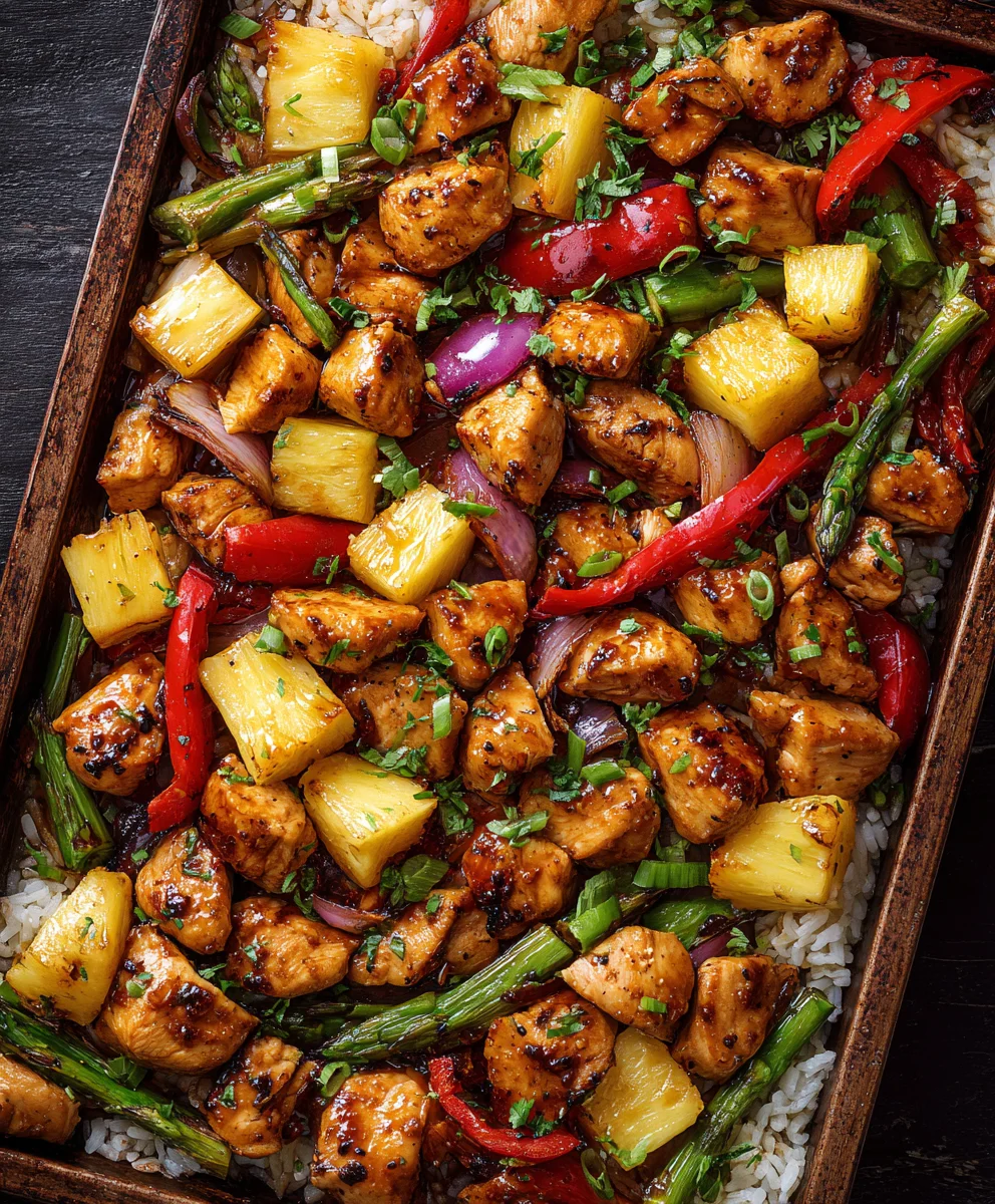 Easy Hawaiian Chicken Sheet Pan Dinner - Quick & Delicious