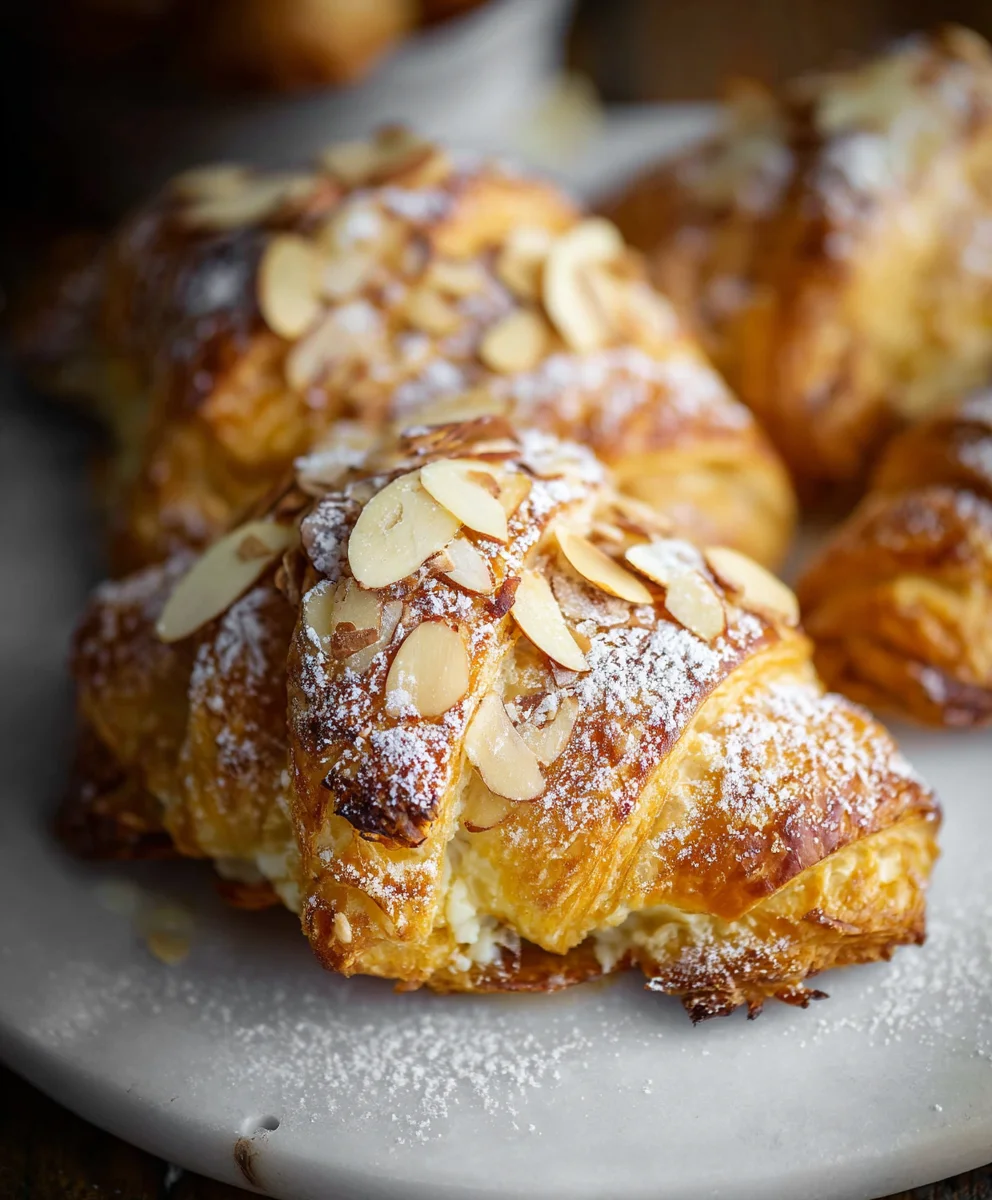 Almond Cream Croissants- Flaky Pastry Dream