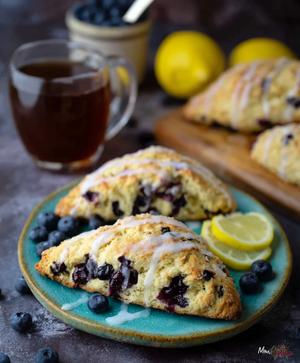 Sourdough Blueberry Lemon Scones-Discard Recipe