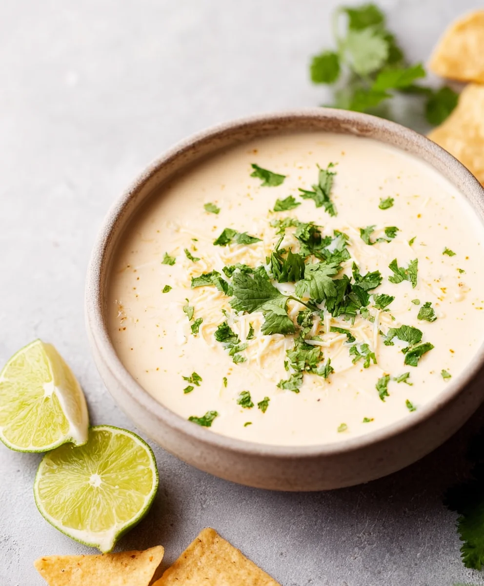 Easy Crockpot White Queso Dip Recipe- Creamy & Delicious