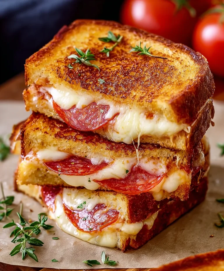 Beef Beef Pepperoni Pizza Grilled Cheese Recipe