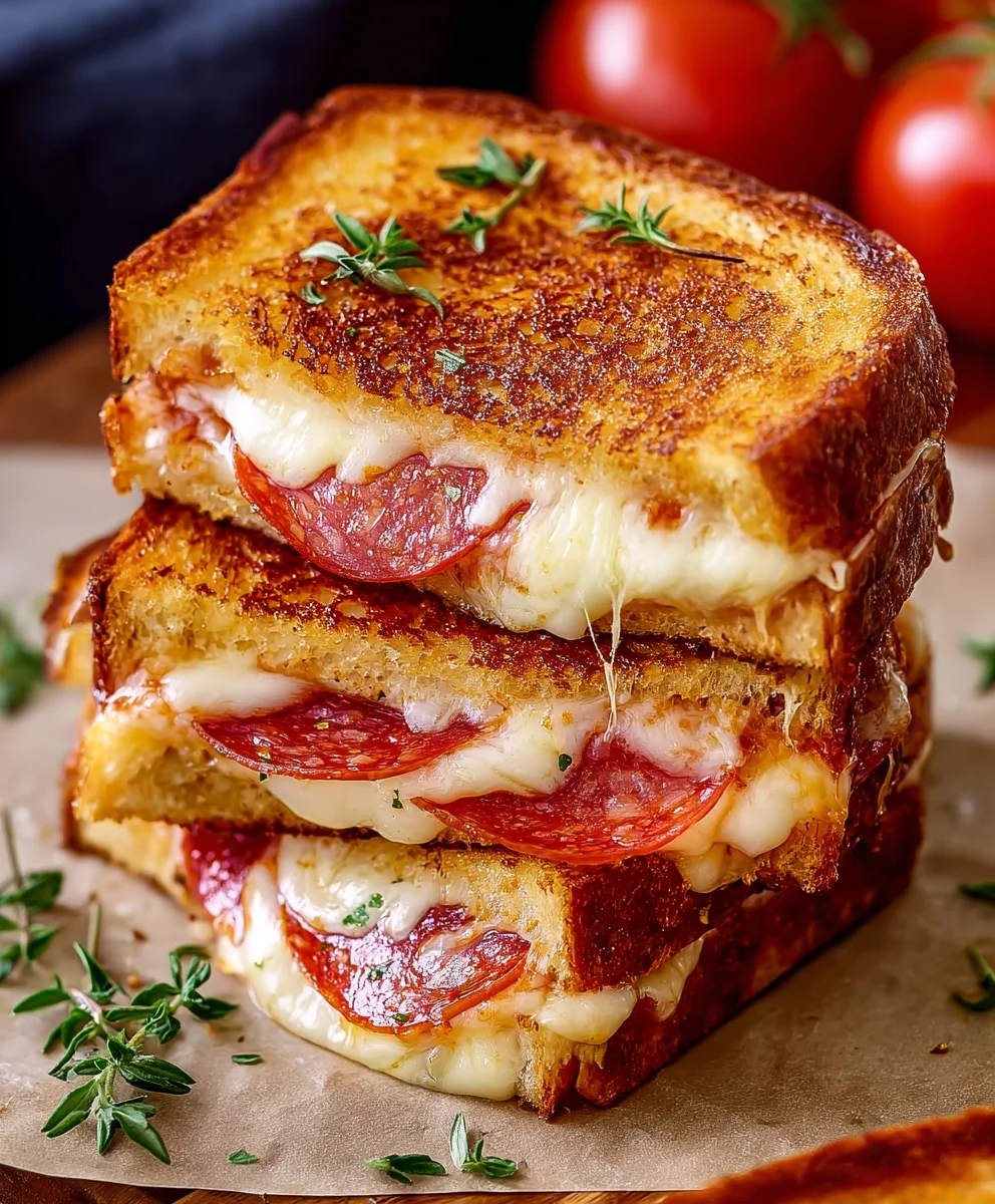 Beef Beef Pepperoni Pizza Grilled Cheese Recipe