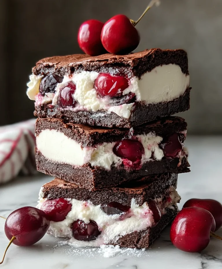 Cherry Brownie Ice Cream Sandwiches-Easy Treat