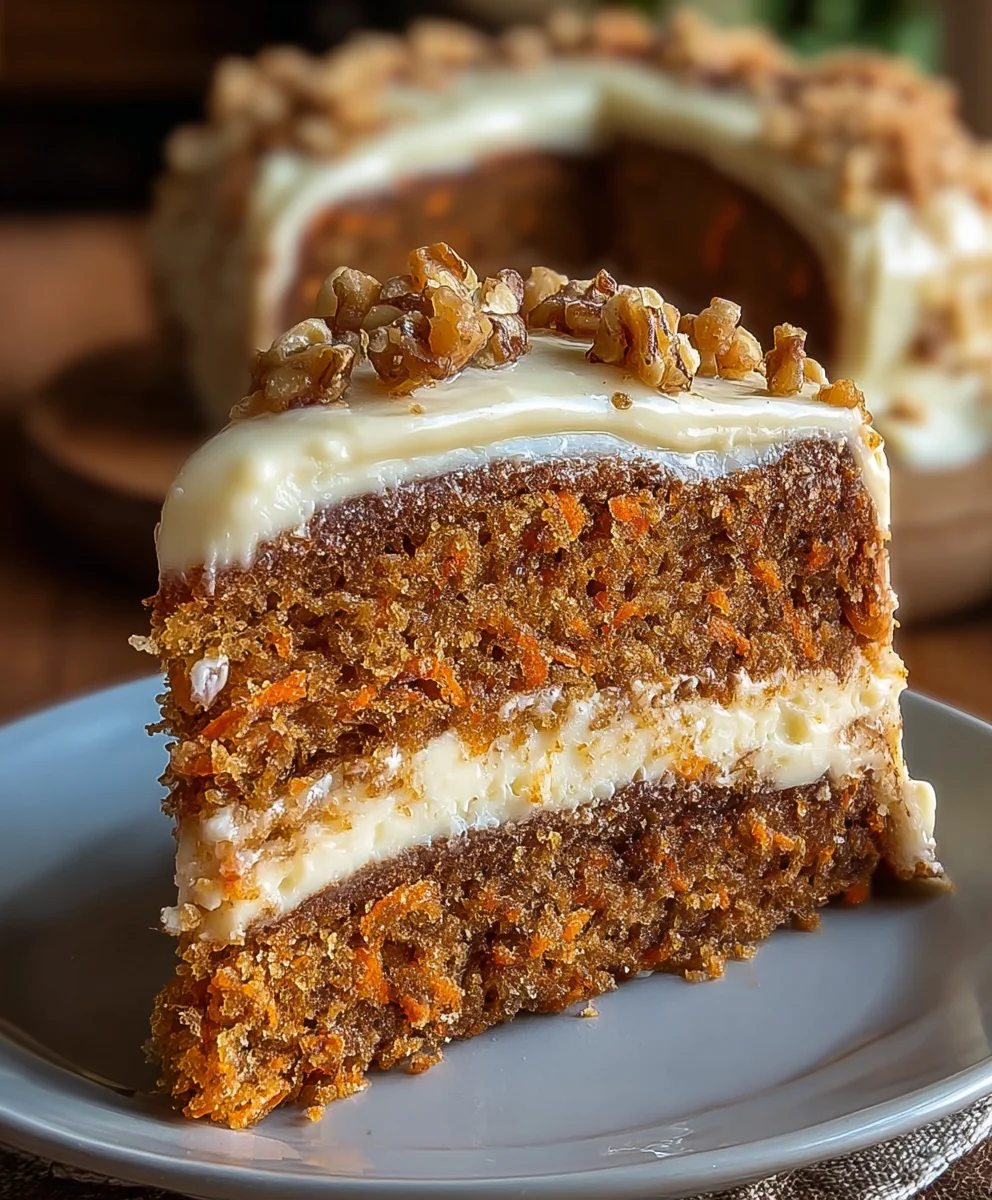 Honeybun Carrot Cake with Cheesecake-Creamy Filling