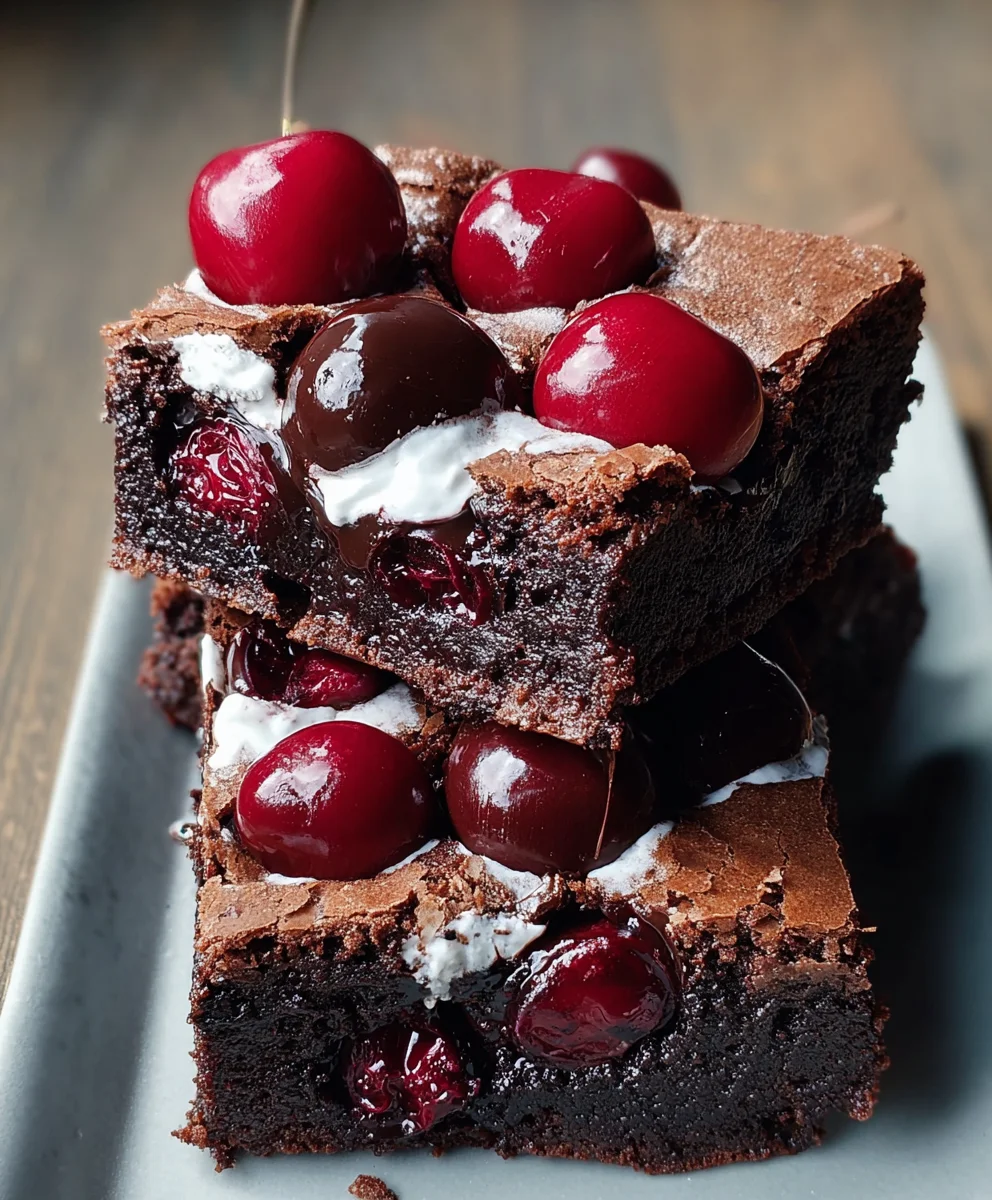 Small-Batch Black Forest Brownies-Decadent Cherry Treat