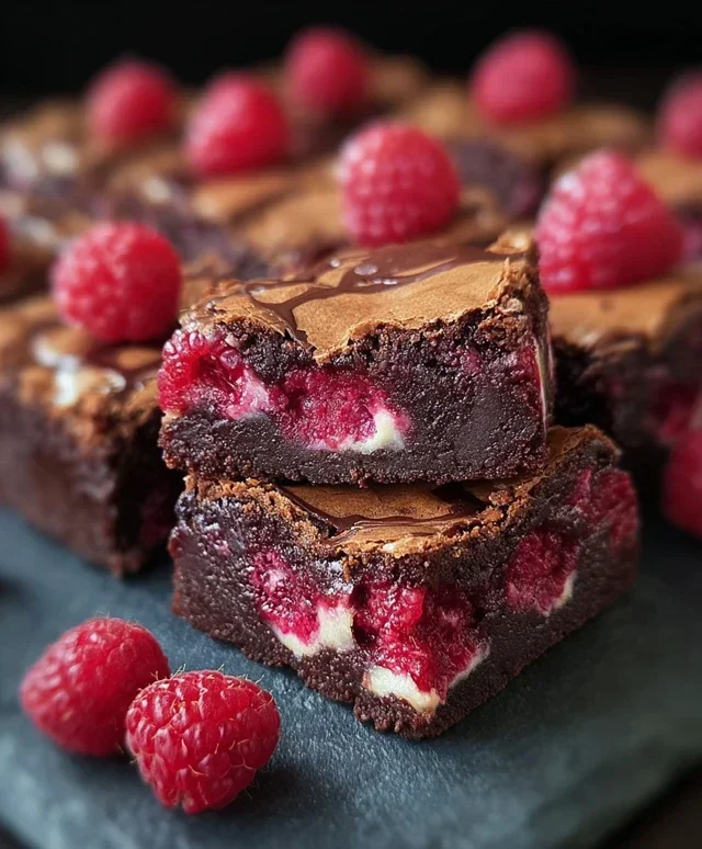Raspberry Swirl Brownies