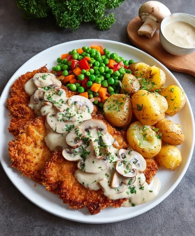 Rahmschnitzel Creamy Mushroom Schnitzel