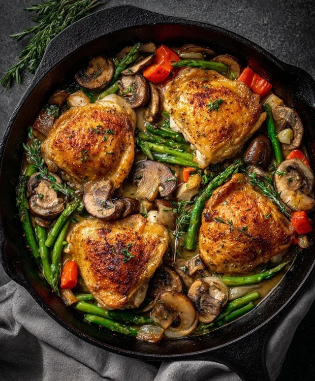 Healthy Chicken and Vegetables Skillet