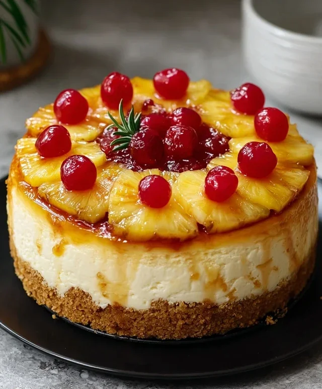 Pineapple Upside-Down Cheesecake Recipe
