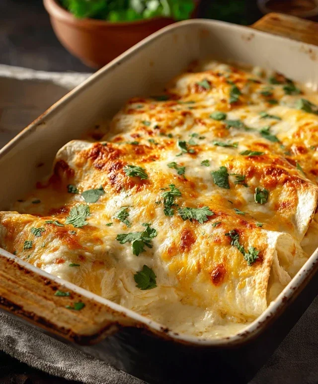 Easy White Chicken Enchiladas