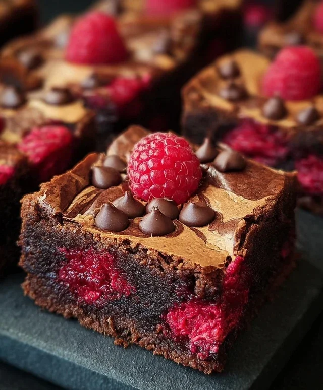 Raspberry Swirl Brownies