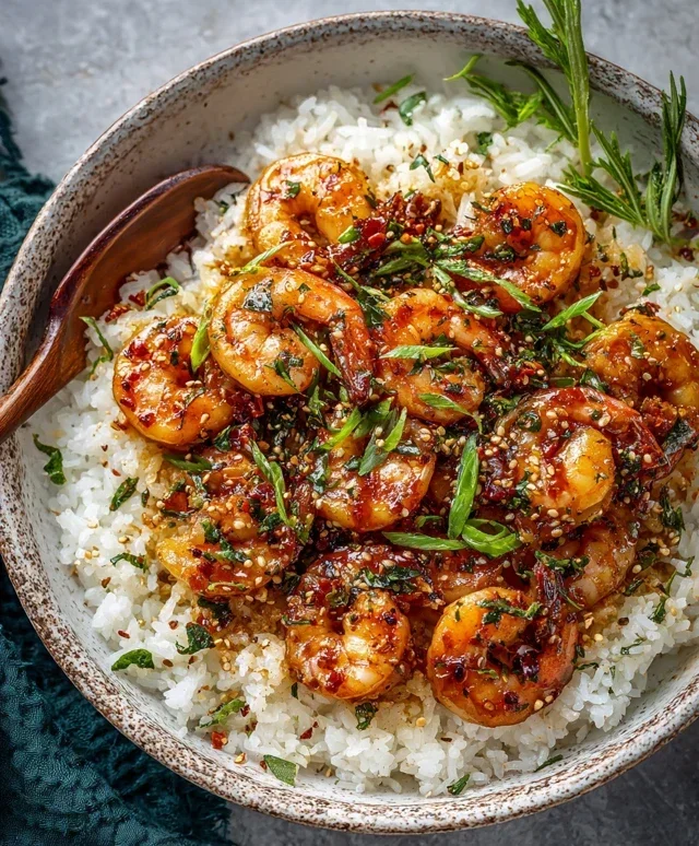 Honey Garlic Shrimp Bowls