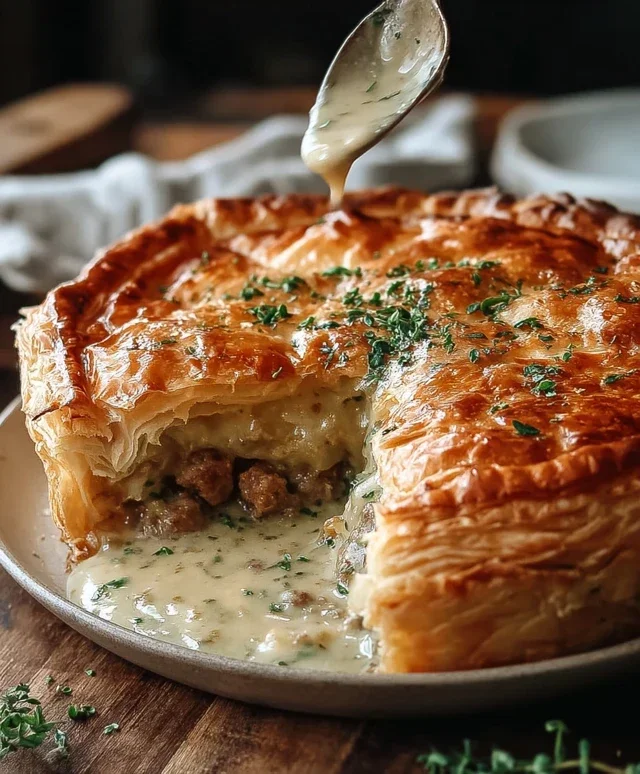 Sausage Gravy Puff Pie
