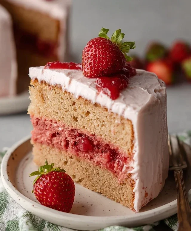 Small-batch Vegan Strawberry Cake