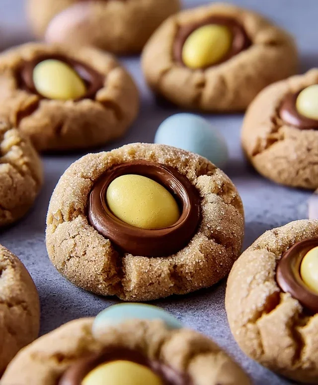 Cadbury Egg Kiss Cookies