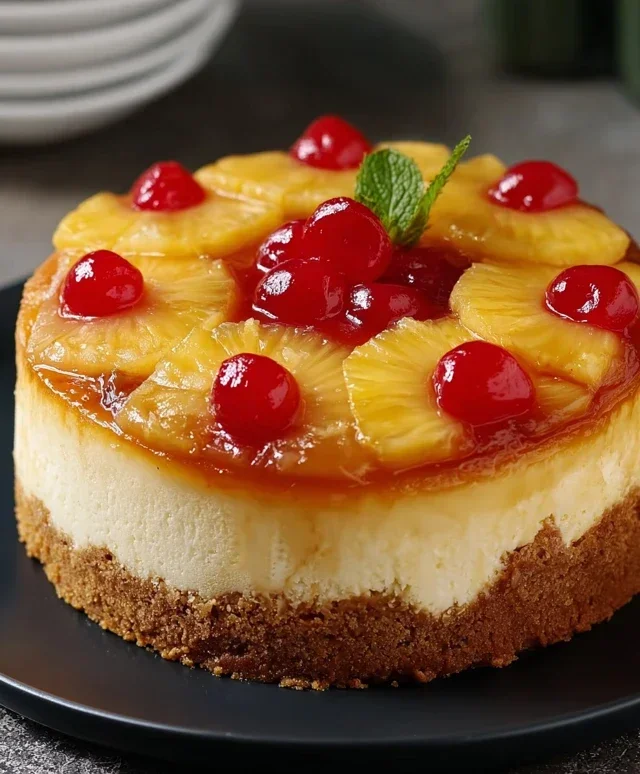 Pineapple Upside-Down Cheesecake Recipe